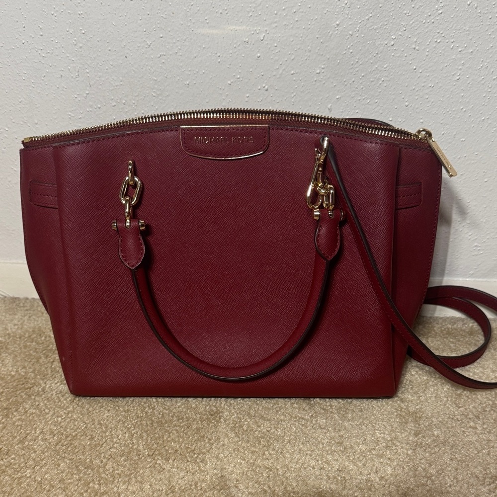 Michael Kors Burgundy Satchel